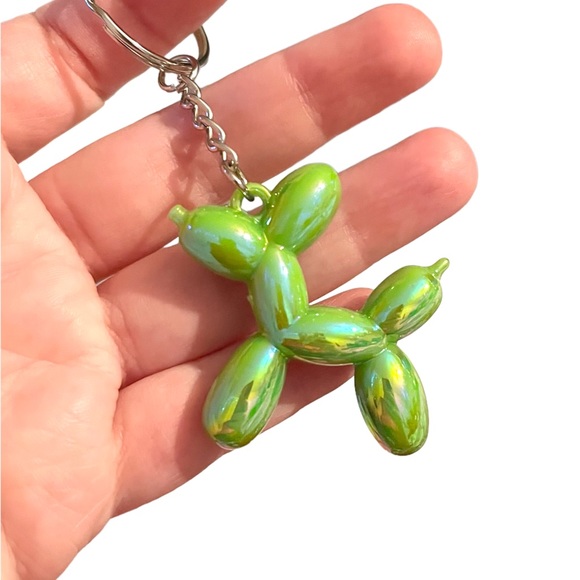 Handmade Accessories - 🎈3 for $20 Balloon Dog Keychain - Metallic Green